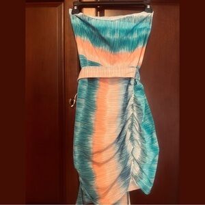 Havana Multicolor Strapless Dress